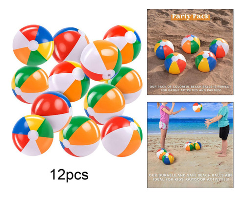 Fa 12 Piezas Bolas De Playa Inflables Juguetes De Piscina