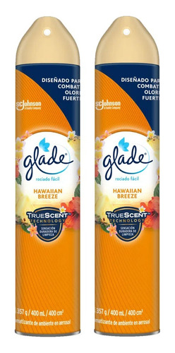 Ambientador Glade 5 En 1 Brisa Hawaiiana 400ml X 2 Unidades