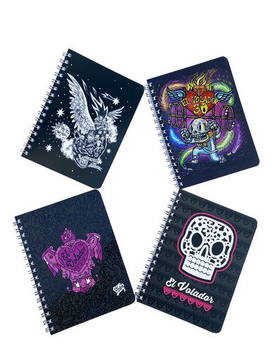 Imagen 3 de 3 de Cuaderno Volador Calavera Rayado 1pz