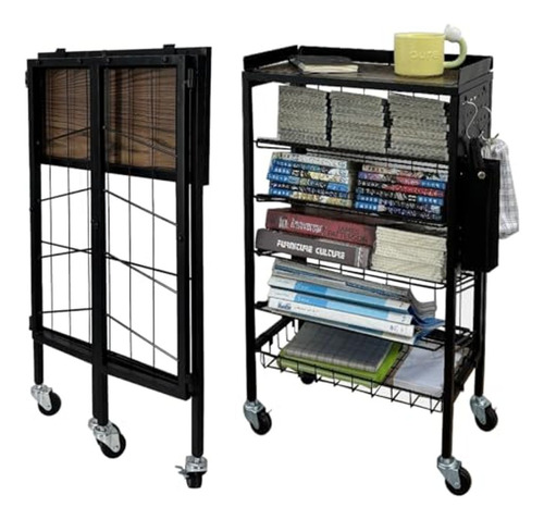 Lumizone Lumizone Plegable Cart De Libro De 6 Niveles Libre