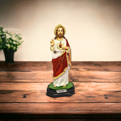 Imagem De Resina Do Sagrado Coração De Jesus Cor Colorido