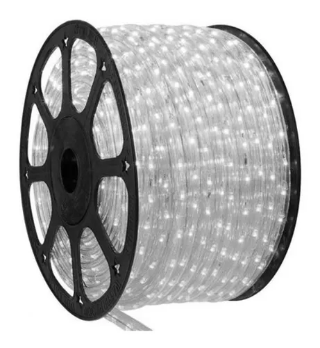 comprar Mangueira Led Redonda 10m Branco Frio + Conector