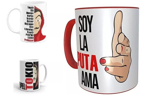 Tazas Personalizadas La Casa De Papel C/caja Sublimada Bola8