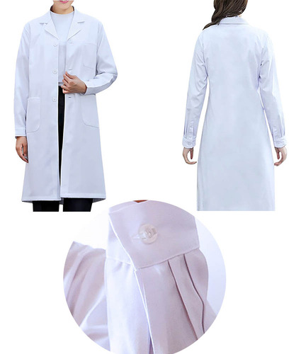 Batas De Laboratorio Unisex De Manga Larga Laboratory Hospit