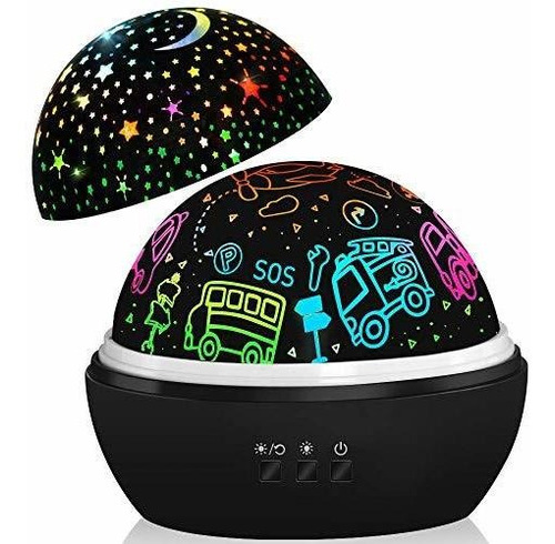 Baby Night Light Star Proyector Luces Nocturnas Coches ...
