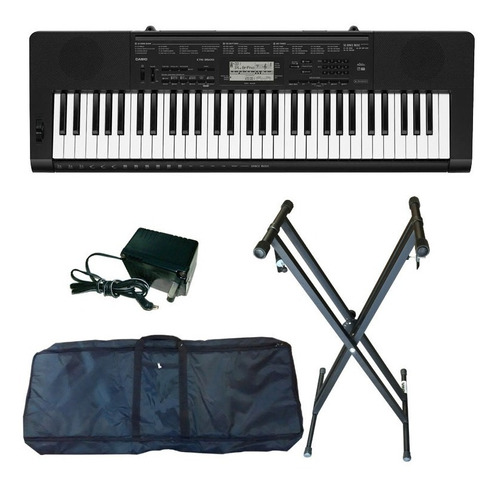 Combo Teclado Casio Ctk-3500 + Soporte Funda Y Fuente