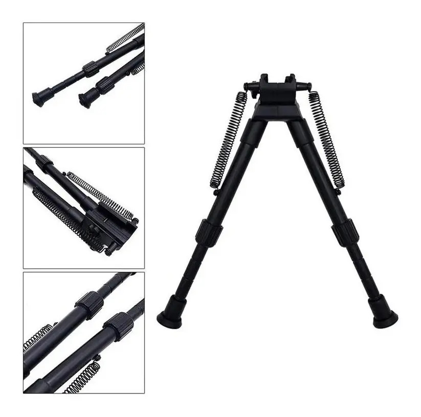 Bipé Tático Sniper Retrátil 20mm Regulável Em Pvc Rígido 24c