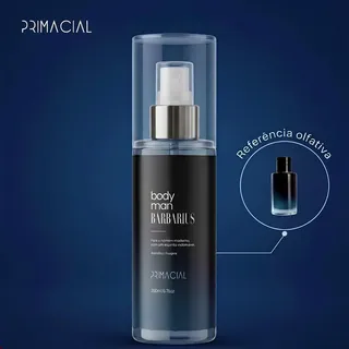 BODY SPLASH MASCULINO BARBARIUS 200ML - PRIMACIAL PERFUME AMADEIRADO