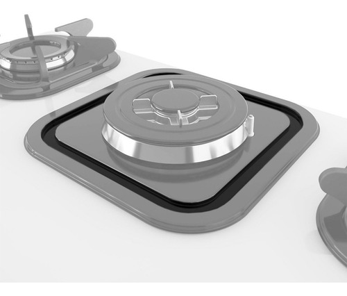 Fogão Cooktop 5 Bocas Mueller Tripla Chama Gás Branco 127/220V