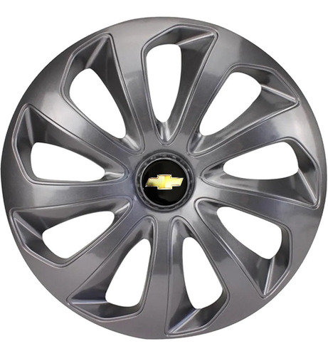 Jogo 4 Calota Velox Aro 15 Gm Grafite Onix Prisma Spin
