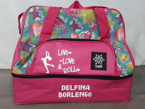 Imagen 3 de 9 de Bolso Cajon P/patin Artistico Estampado (opc Personalizable)