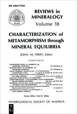 Libro Characterization Of Metamorphism Through Mineral Eq...