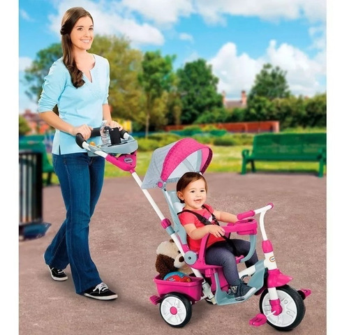 Juguete Triciclo Convertible 4 En 1 Rosa Niñas Little Tikes