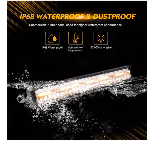 Barra Led Dual 100 Con 5 Funciones Pulgadas 300w