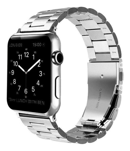 Apple Watch Serie 4 Pulso En Acero Genuino Para De 42 44 Mm