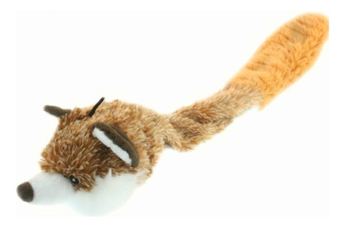 Multipet Bouncy Burrow Fox 20-inch No Stuffing Dog Toy