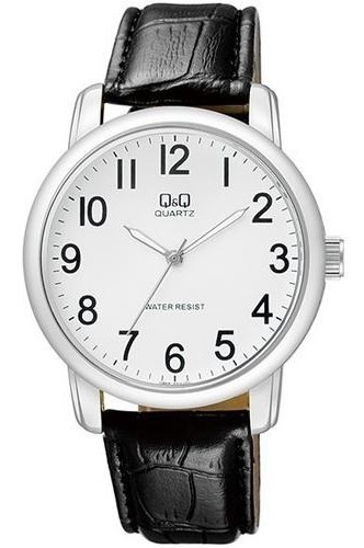 Reloj Q&q Piel Negro, Carátula Blanca, Números