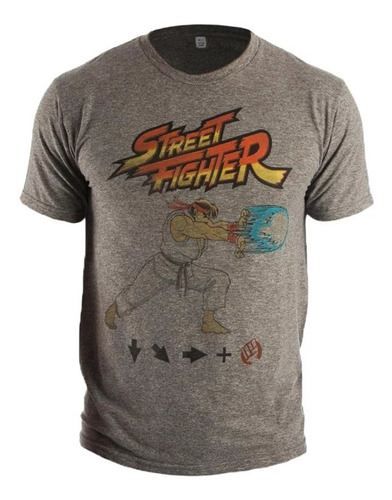 Remera Street Figther Ryu Hadouken Oficial · Xuruguay