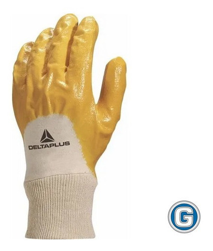 Guante Nitrilo Y Algodón Deltaplus Liviano Amarillo