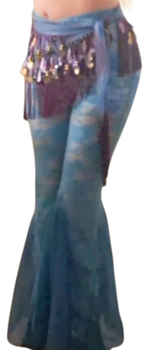 Pantalon Y Caderin Danzas Arabes Bellydance Turquesa Y Violeta M