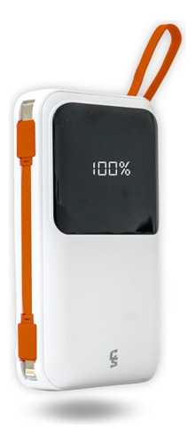 Powerbank Batería Portátil Cs 20000mah Carga 3 Dispositivos Blanco