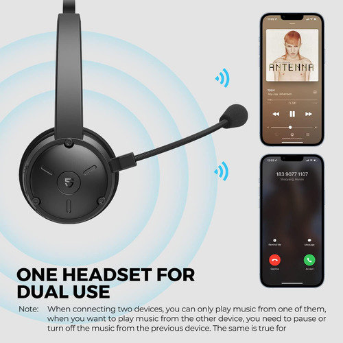Fones De Ouvido Bluetooth, Microfones Portáteis Sem Fio Com
