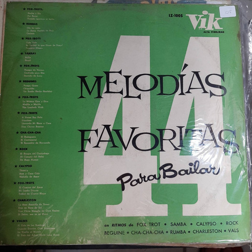 Vinilo Harold Mickey Piano 44 Melodias Favoritas O3