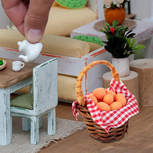 2 :12 Miniaturas Casa De Muñecas Casa Accesorios De Huevo