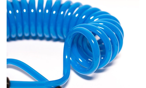 Manguera 3/8 Para Compresor De Aire Con Conexiones 1/4 Azul
