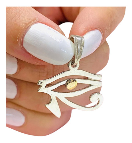 Dije Ojo De Horus De Plata Y Oro Ideal Regalo Unisex D 063