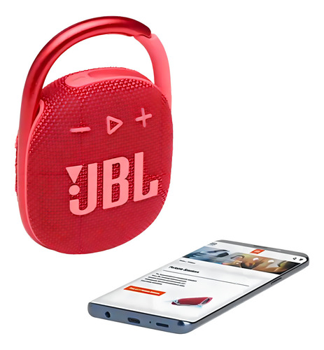 Bocina Jbl Clip 4 Roja Portátil Bluetooth Ip67 3.7v