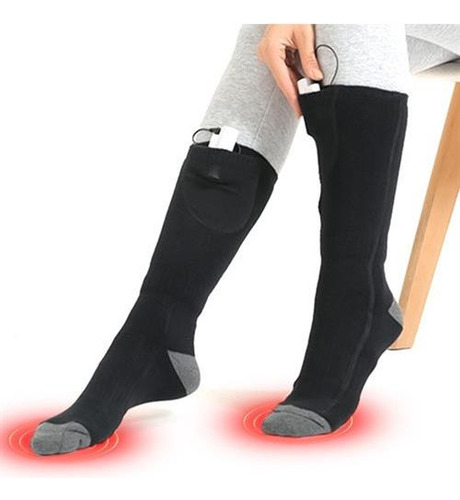 2 Pares De Calcetines Calefactores Eléctricos Batería