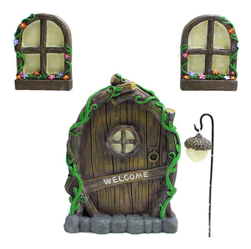 Decoración De Hadas En Miniatura Para Puerta De Casa De Elfo