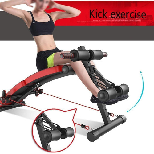 Bench With Dumbbells Auxiliary Stools Folding Exercise Bench