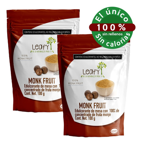 Monk Fruit Leafy 100% Fruto Del Monje 200grs Sin Eritritol