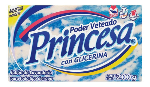 Jabón De Lavandería Azul Veteado + Glicerina Princesa 200g