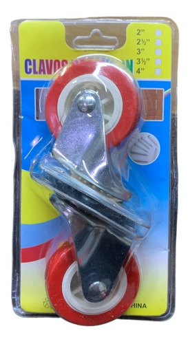 Imagen 4 de 5 de Set De 4 Ruedas Giratorias Blancas Sillas