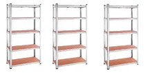 Comprar Pack X3 Estanterias 1,5mt Alt 5 Estantes Inoxidable Jdts1a73