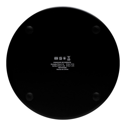 Base De Carga Inalámbrica Qi 10 W Mobifree Color Negro