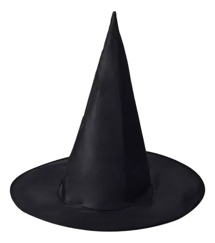 Chapéu de Bruxa Preto Halloween - Extra Festas