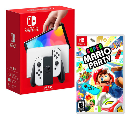 Imagen 1 de 8 de Consola Nintendo Switch Modelo Oled Blanco + Mario Party