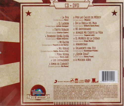 La Sonora Santanera - 60 Aniversario - Disco Cd + Dvd