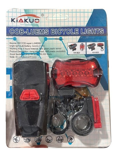 Set De Luces Para Bicicleta Delantera Y Trasera