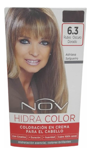 Tintura Hidra Color Nov 6.3 Rubio Oscuro Dorado Kit Completo