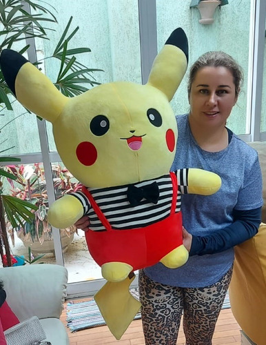 Pikachu 80cm Pokemon Pelúcia Picachu Grande Gigante Curitiba