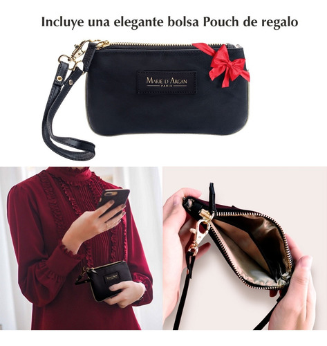 Imagen 4 de 10 de Cuidado Facial, Sérum Y Parches Oro, Bolsa Pouch De Regalo