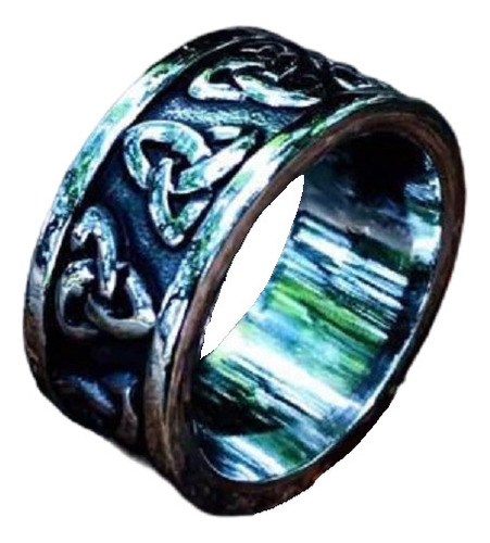 Anillo Nordico Vikingo Trebol En Acero Inoxidable 316l