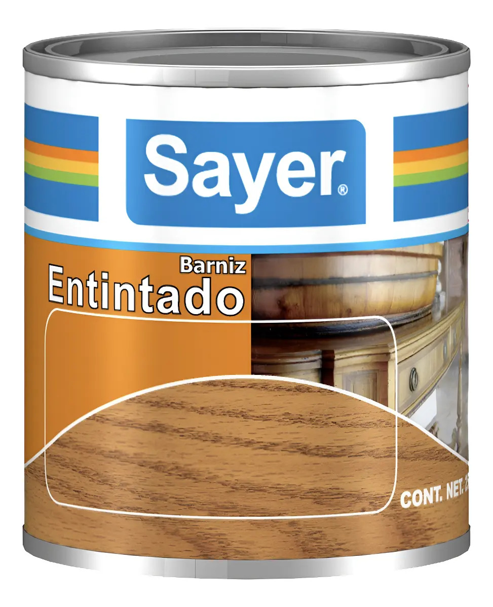 Barniz Sayer Entintado Barniz Para Madera Fácil Uso Color Chocolate Con Acabado Brillante Para Interior/exterior