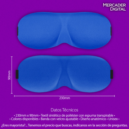 2 Pz Antifaz 3d Ajustable Dormir Viaje Máscara Ojos Descanso
