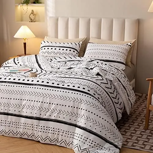 comprar Smoofy Azteca Juego De Cama Blanco Tamaño Queen, Patrón De A